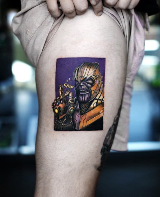 Buy Thanos Inifinity Gauntlet Tattoo Flash Art Online in India - Etsy