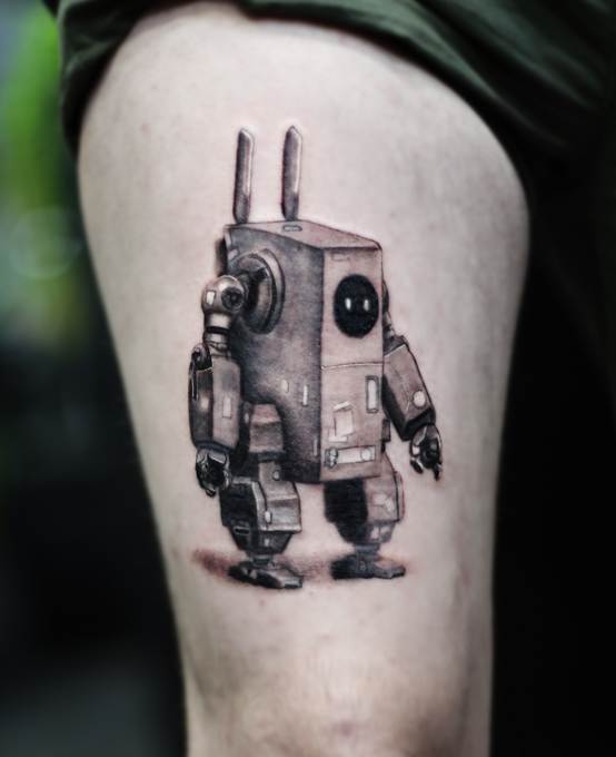Robot Temporary Tattoo Sticker - OhMyTat
